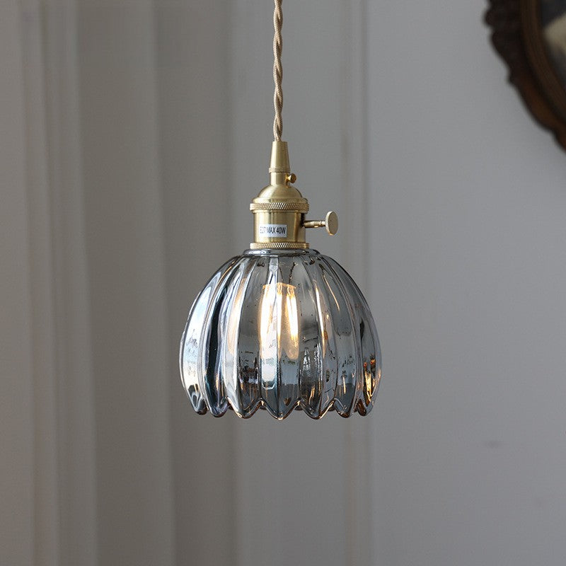 Retro japońska lampa wisząca ze szkła