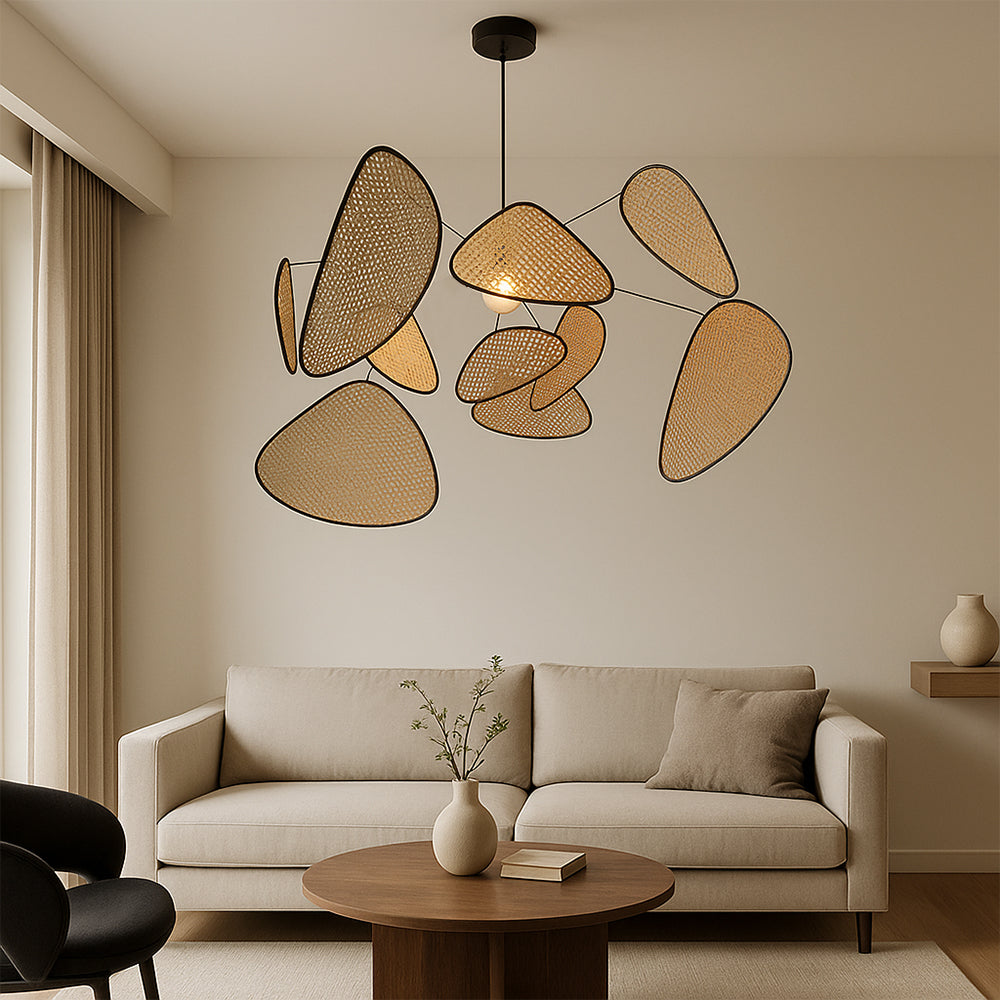 Minimalist rattan pendant lamp