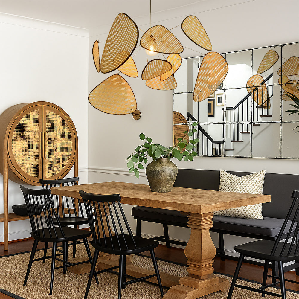 Minimalist rattan pendant lamp