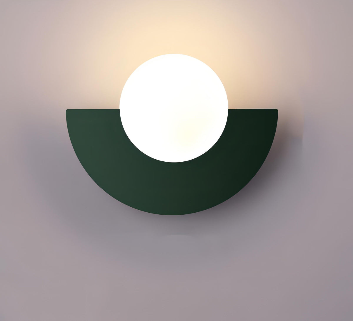 Nordic wall light with a semicircular shade