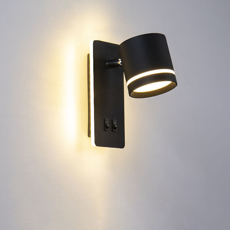 Minimalistyczny kinkiet ścienny LED z obrotowym reflektorem do czytania