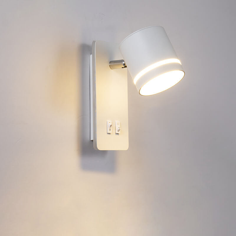 Minimalistyczny kinkiet ścienny LED z obrotowym reflektorem do czytania