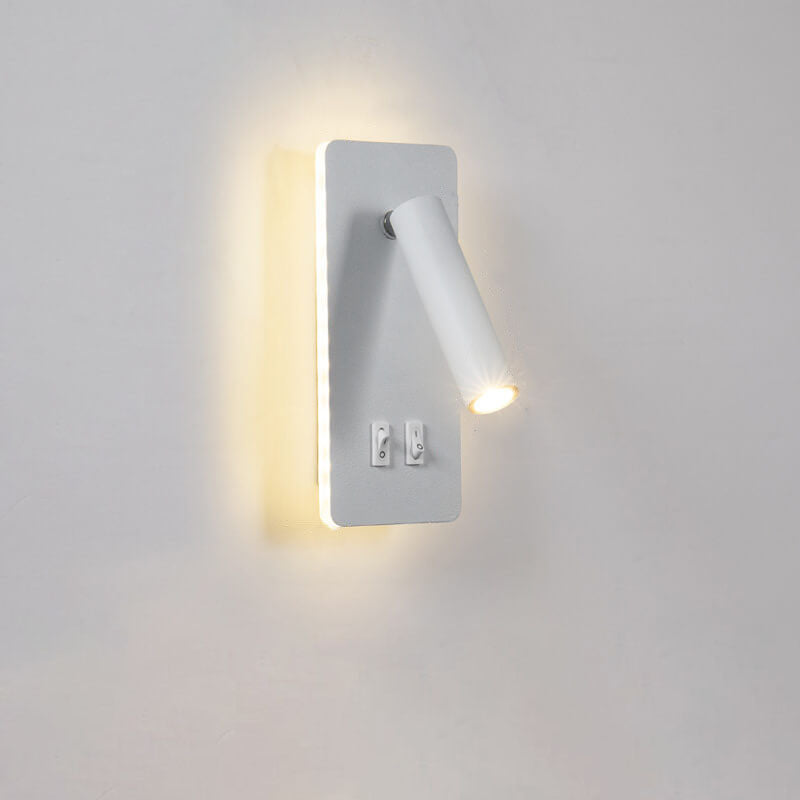 Minimalistyczny kinkiet ścienny LED z obrotowym reflektorem do czytania