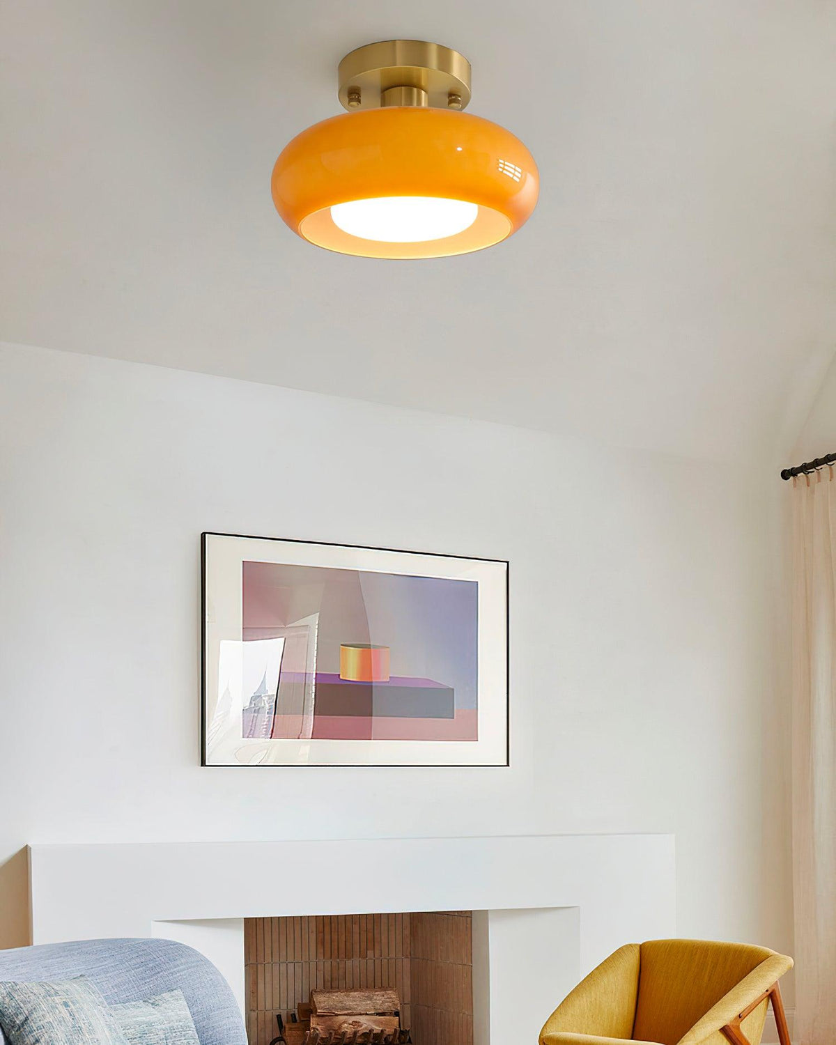 Nowoczesna lampa sufitowa ring z zaokrągloną oprawą