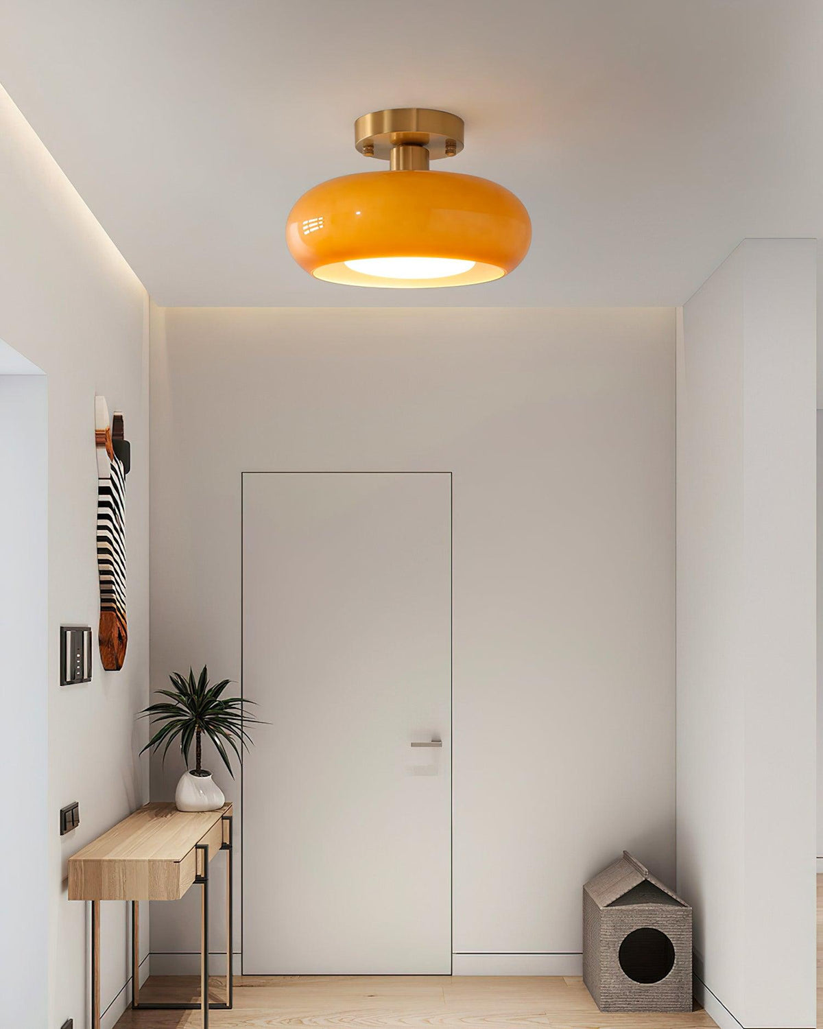 Nowoczesna lampa sufitowa ring z zaokrągloną oprawą