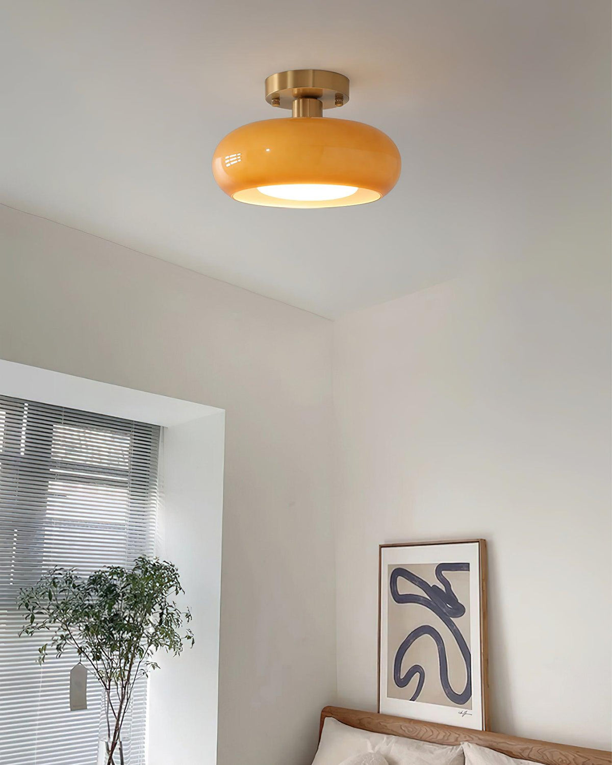 Nowoczesna lampa sufitowa ring z zaokrągloną oprawą