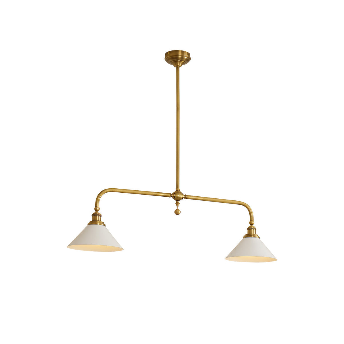 Lampa wisząca z dwoma kloszami metal szkło