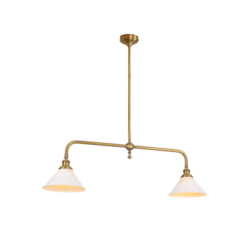 Lampa wisząca z dwoma kloszami metal szkło