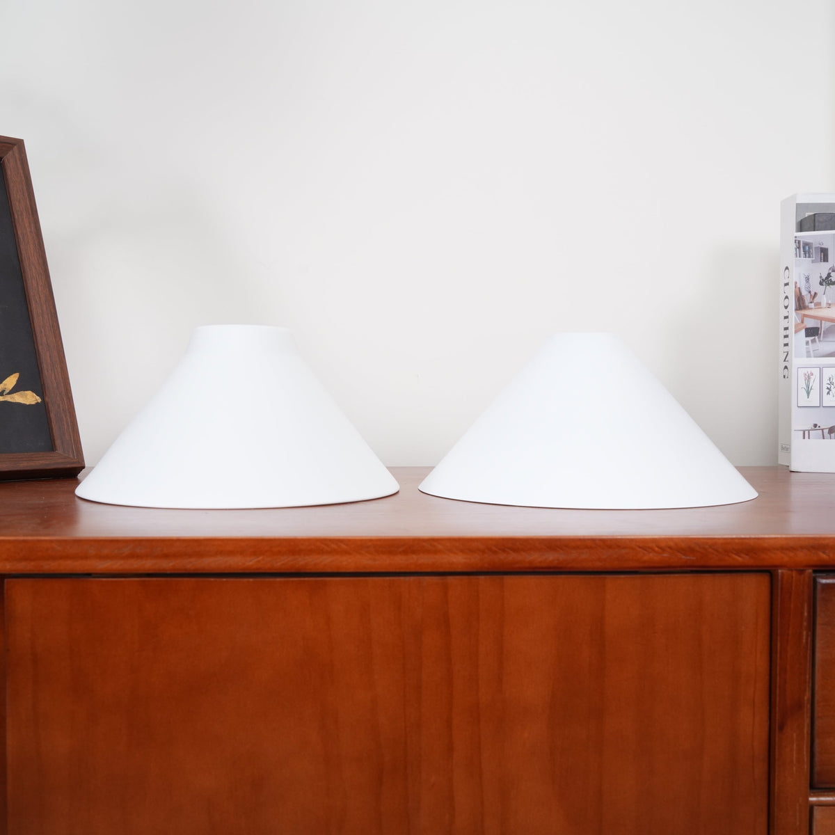 Lampa wisząca z dwoma kloszami metal szkło
