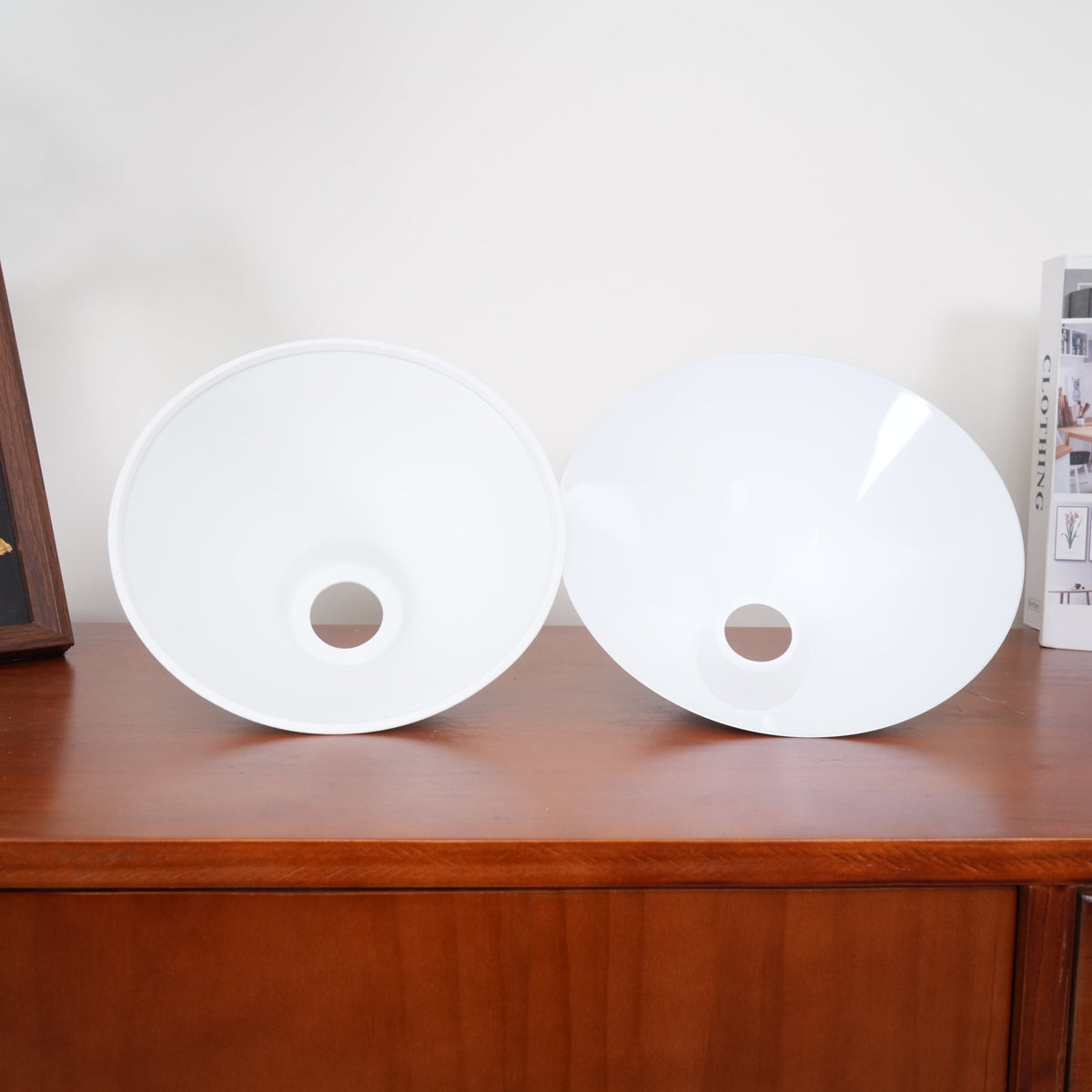 Lampa wisząca z dwoma kloszami metal szkło