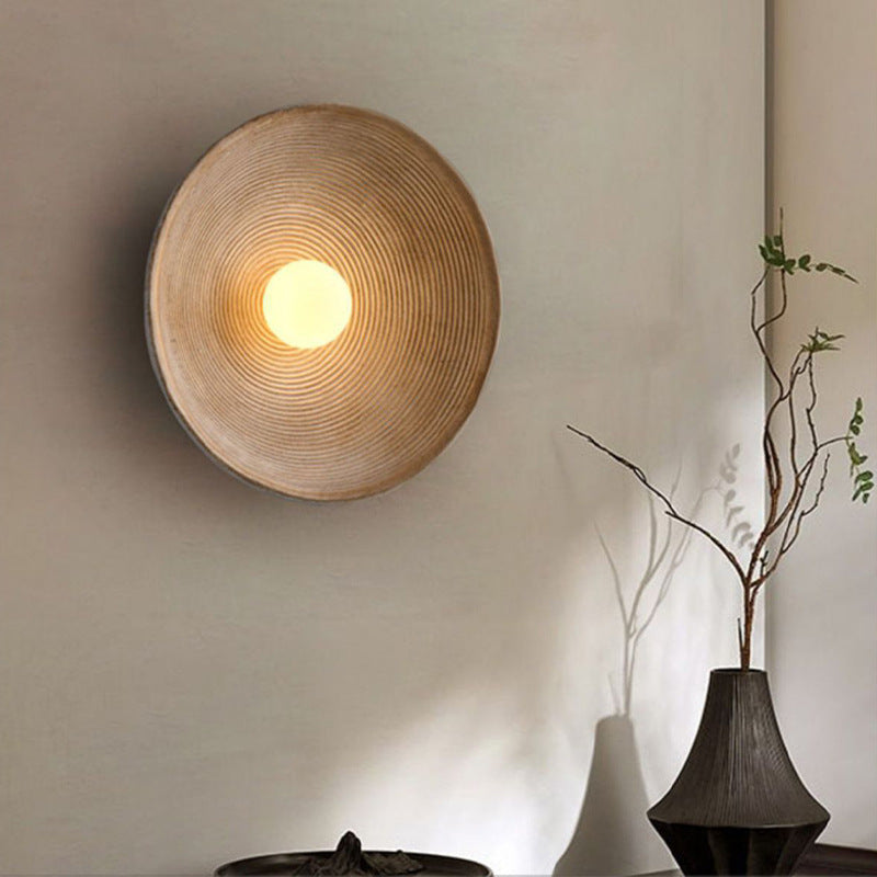 Wabi-sabi drewniany kinkiet inspirowany Japonią