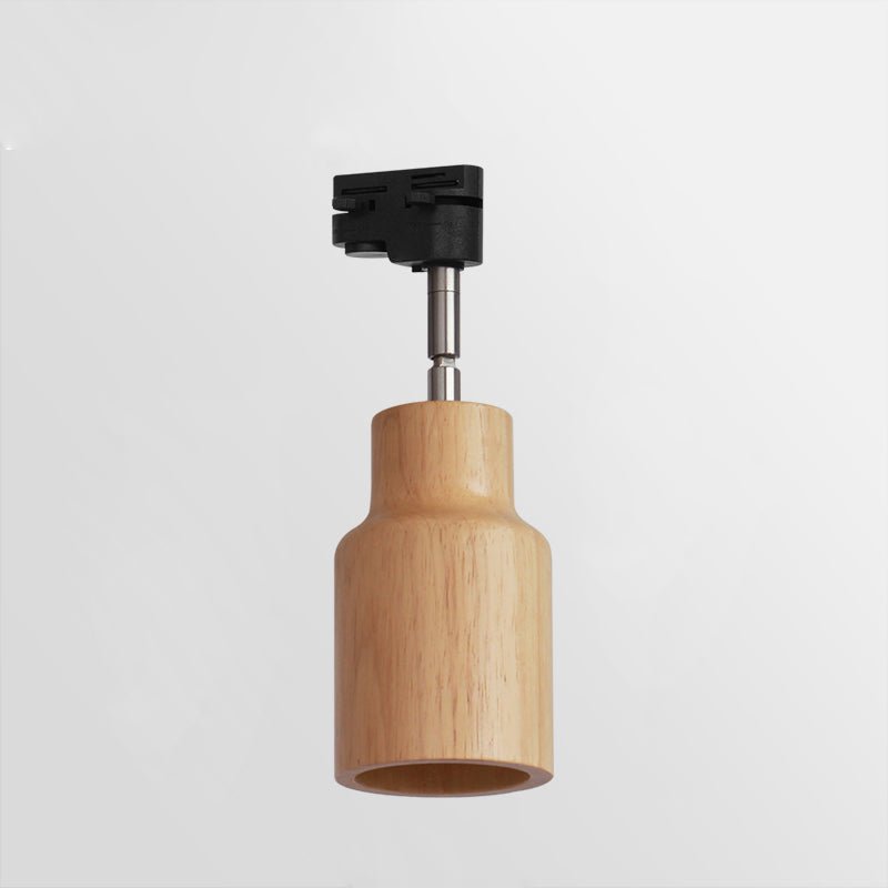 Grote plafondlamp voor de woonkamer met houten spots