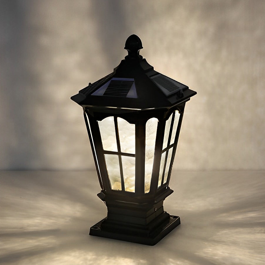 Solarowa lampa ogrodowa na cokole z aluminium