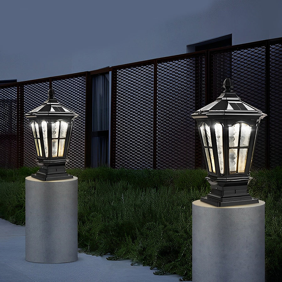 Solarowa lampa ogrodowa na cokole z aluminium