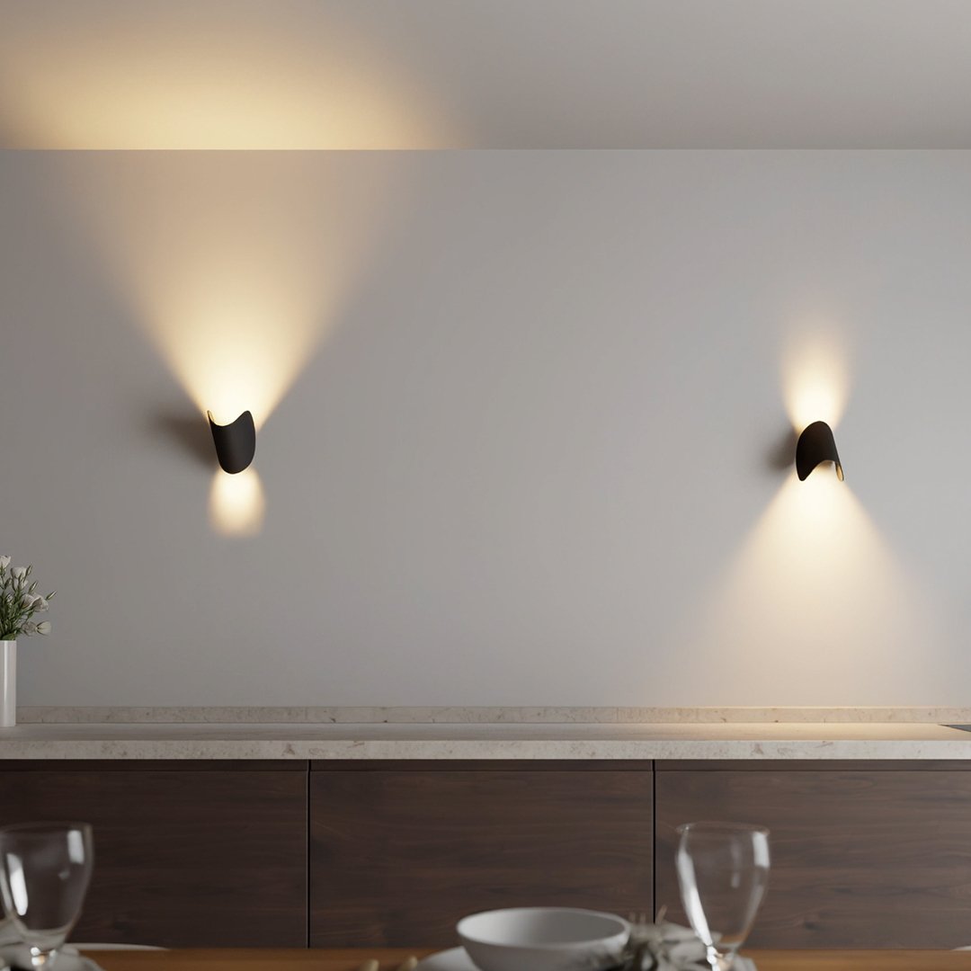 Klasyczna ściemnialna spiralna lampa ścienna LED