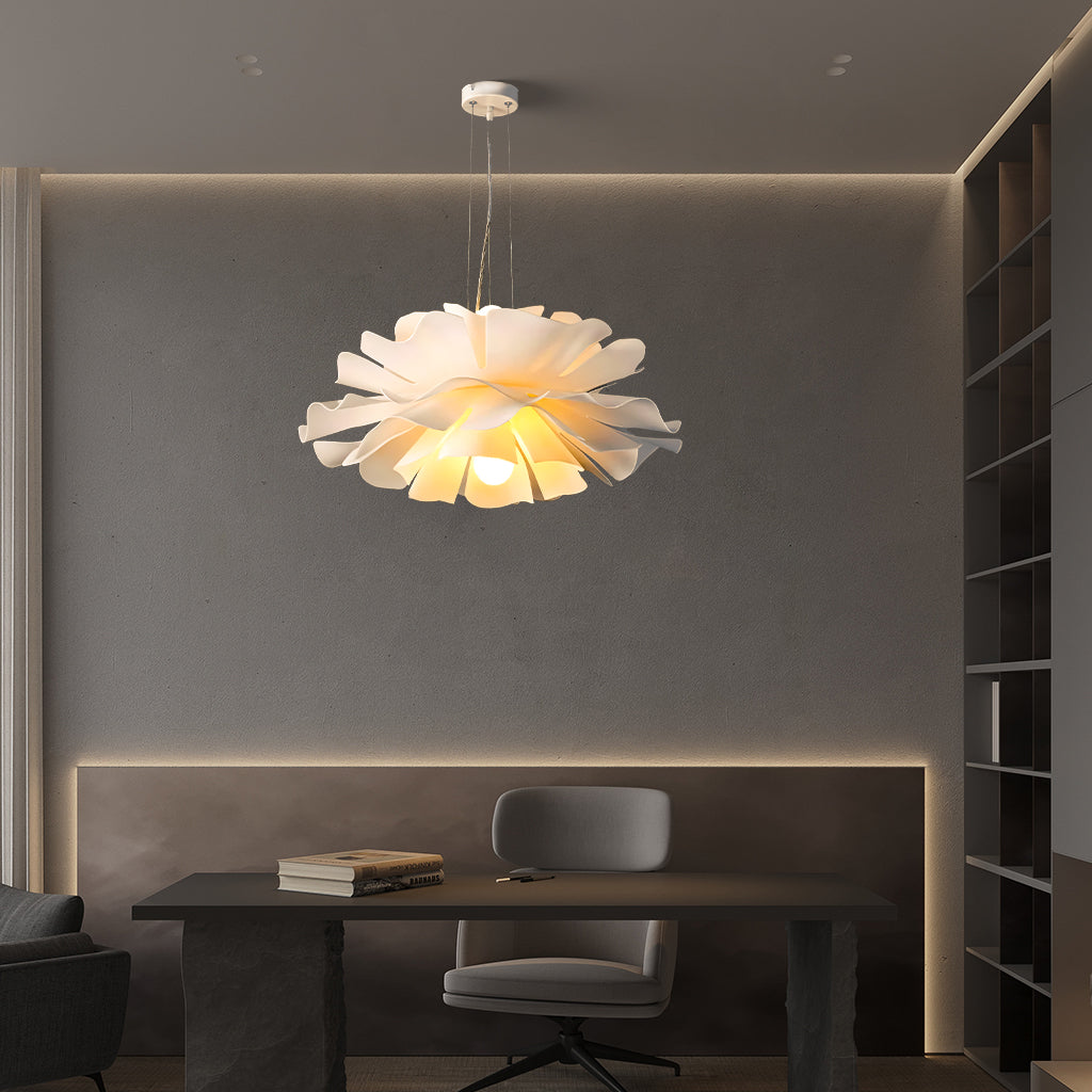 Lampa wisząca Japandi w formie kwiatu lotosu z warstwowymi płatkami