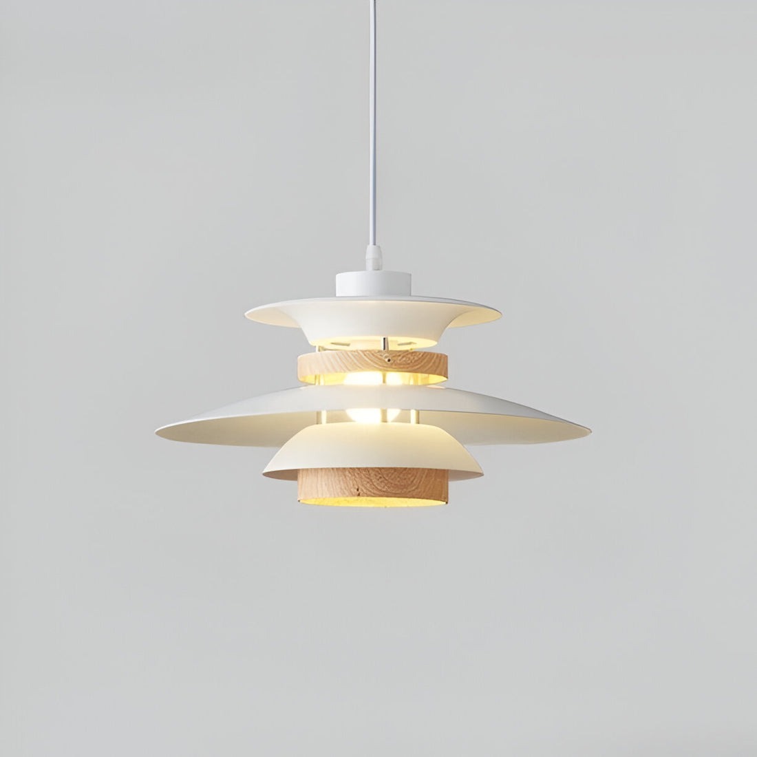 Nordic Wood-Accent Lampa wisząca