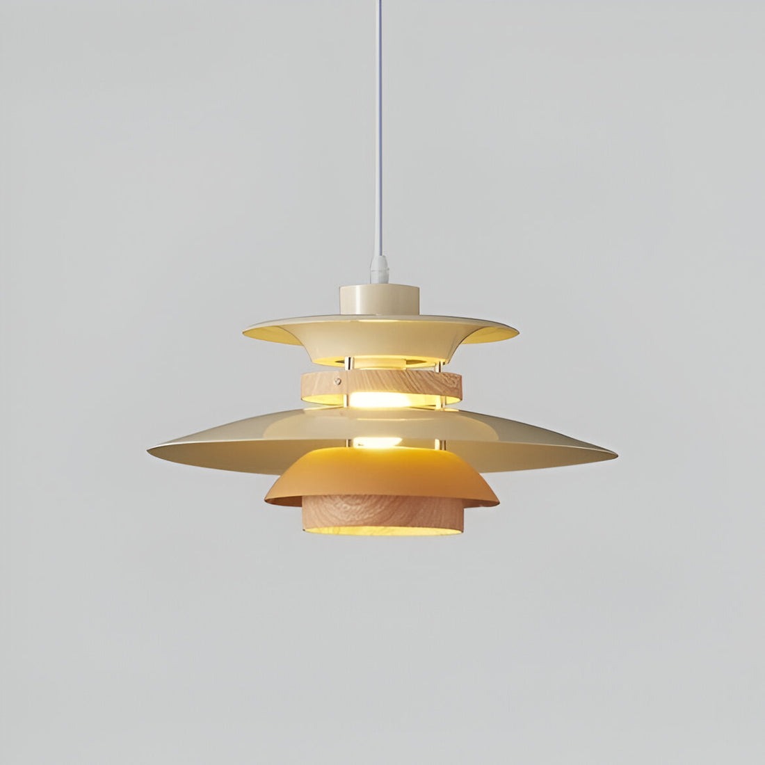 Nordic Wood-Accent Lampa wisząca