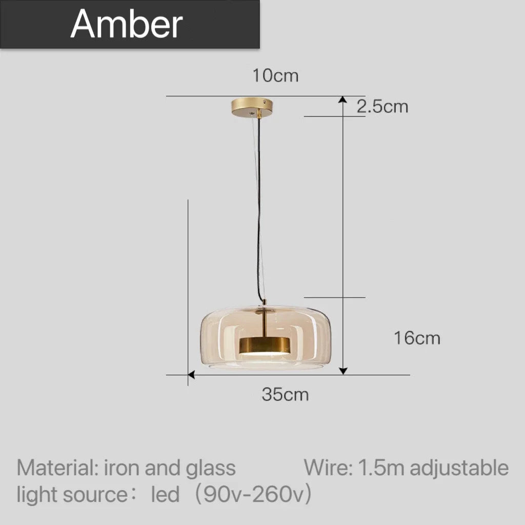 Nowoczesna Lampa Wisząca Nordic ze Szkła 13