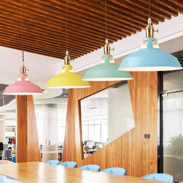 Kolorowa Lampa Wisząca Industrialna, Regulowana Wysokość 14