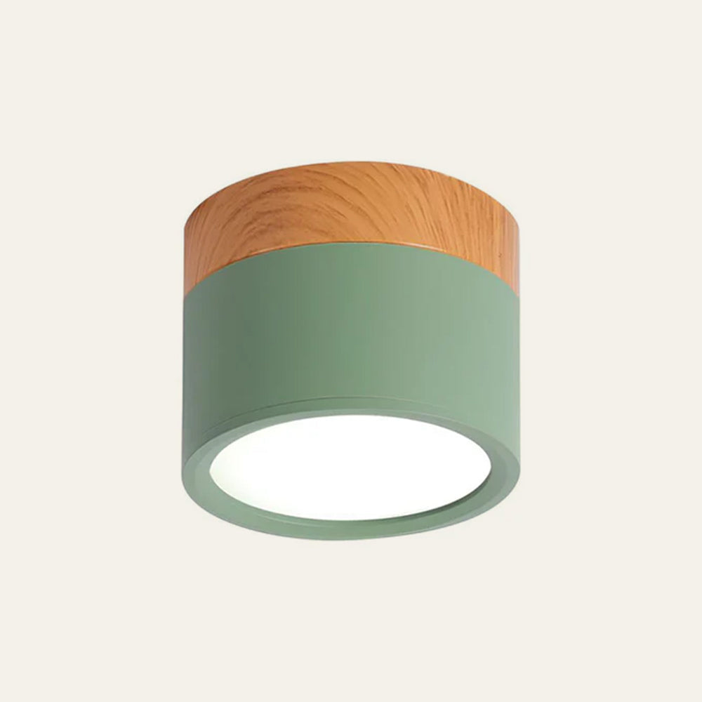 Nowoczesna lampa sufitowa z drewnianym akcentem 18