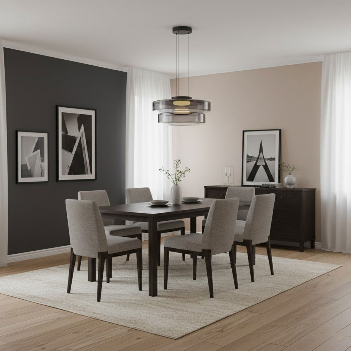 Regulowana Lampa Wisząca Minimalistyczna Szkło 4