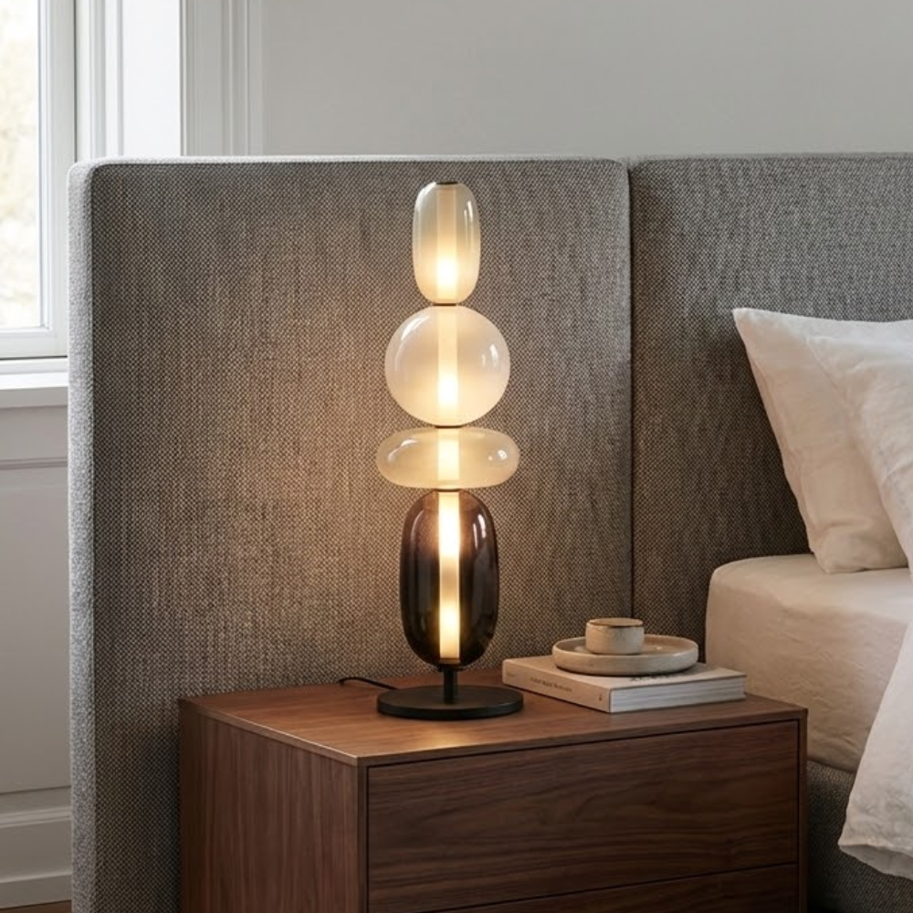 Elegancka Szklana Lampa Nocna z LED 5