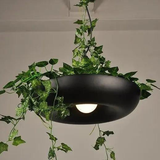 Nowoczesna lampa wisząca z doniczką, styl skandynawski 5