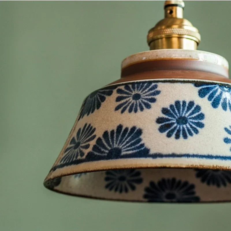 Ręcznie Malowana Ceramiczna Lampa Wisząca Dekoracyjna 5