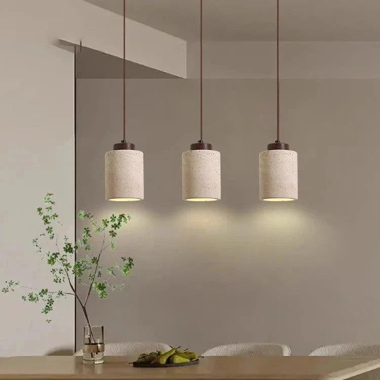 Minimalistyczna Lampa Wisząca z Travertynu Naturalnego 6
