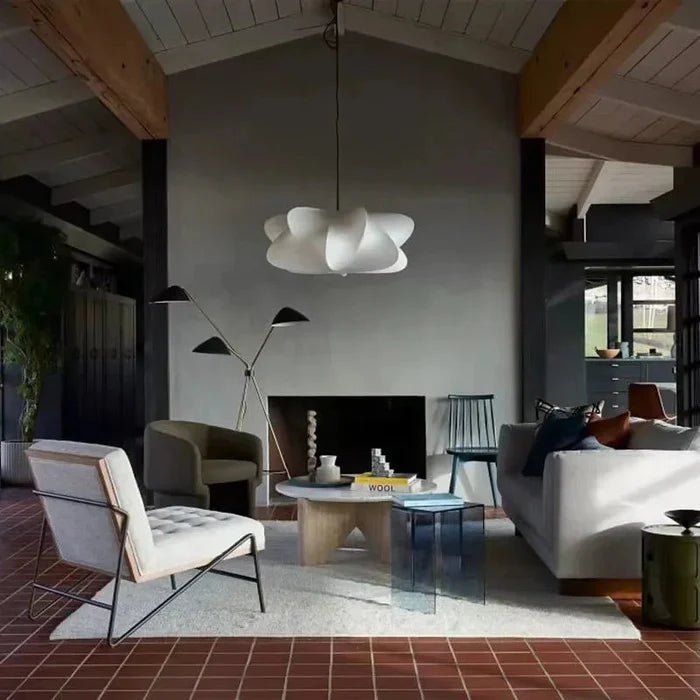 Lampa wisząca jedwabna Wabi Sabi, minimalistyczna 7