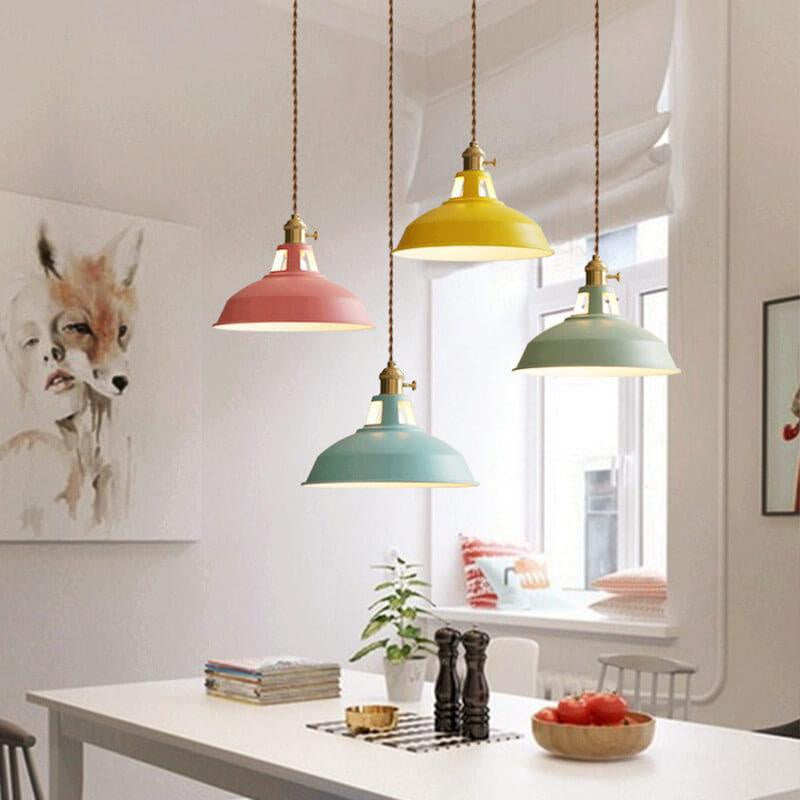 Kolorowa Lampa Wisząca Industrialna, Regulowana Wysokość 9