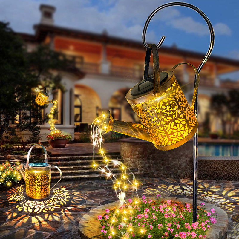 Solar­na lampa ogrodowa z efektem wodospadu