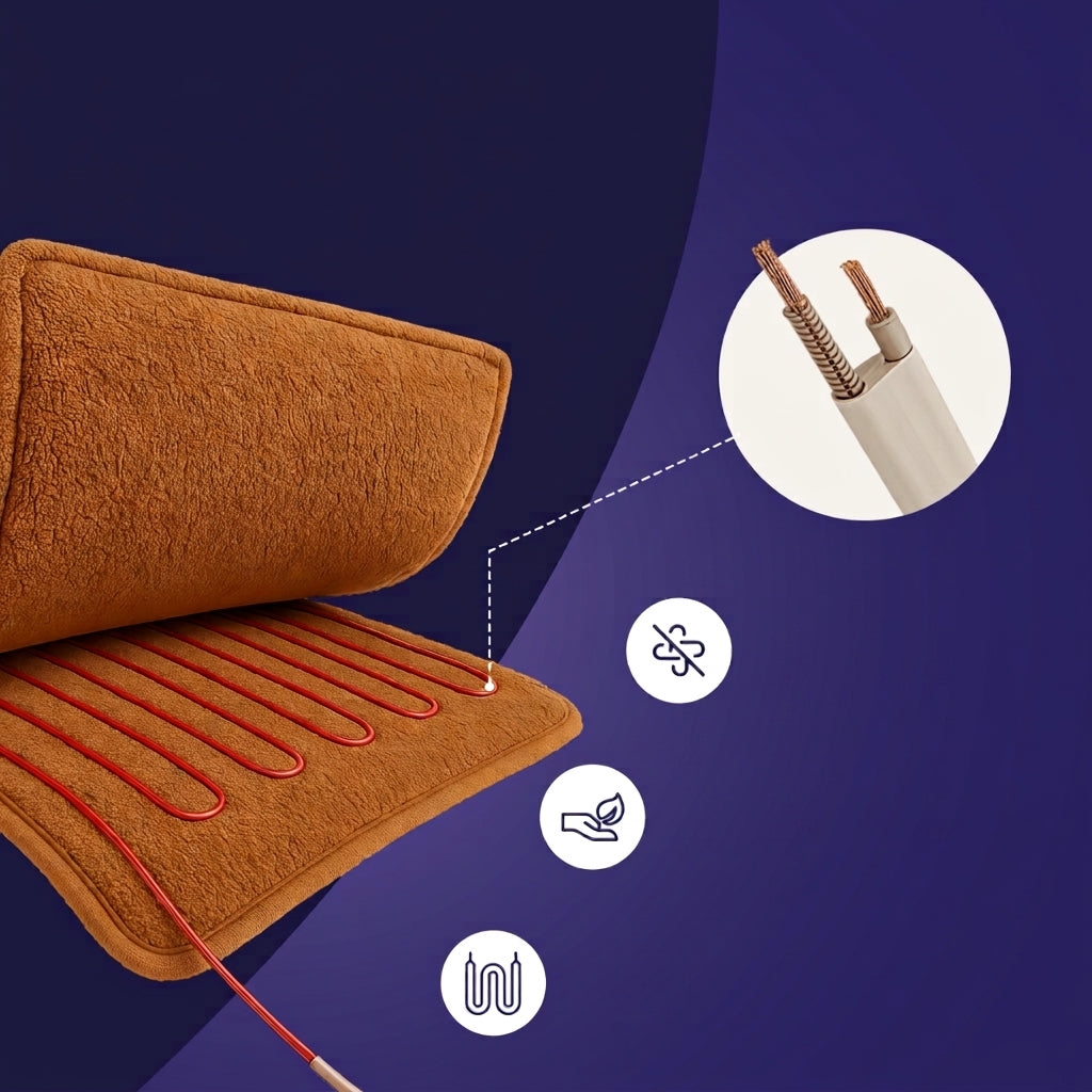 Soft electric blanket with nine heat levels and a remote control