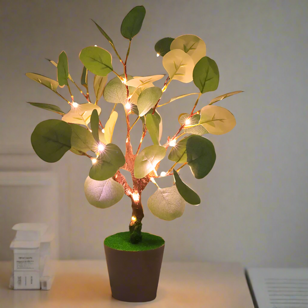 USB-nachtlamp met verlichte takken en bloemen
