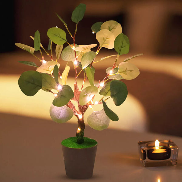USB-nachtlamp met verlichte takken en bloemen